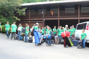 Campers with luggage